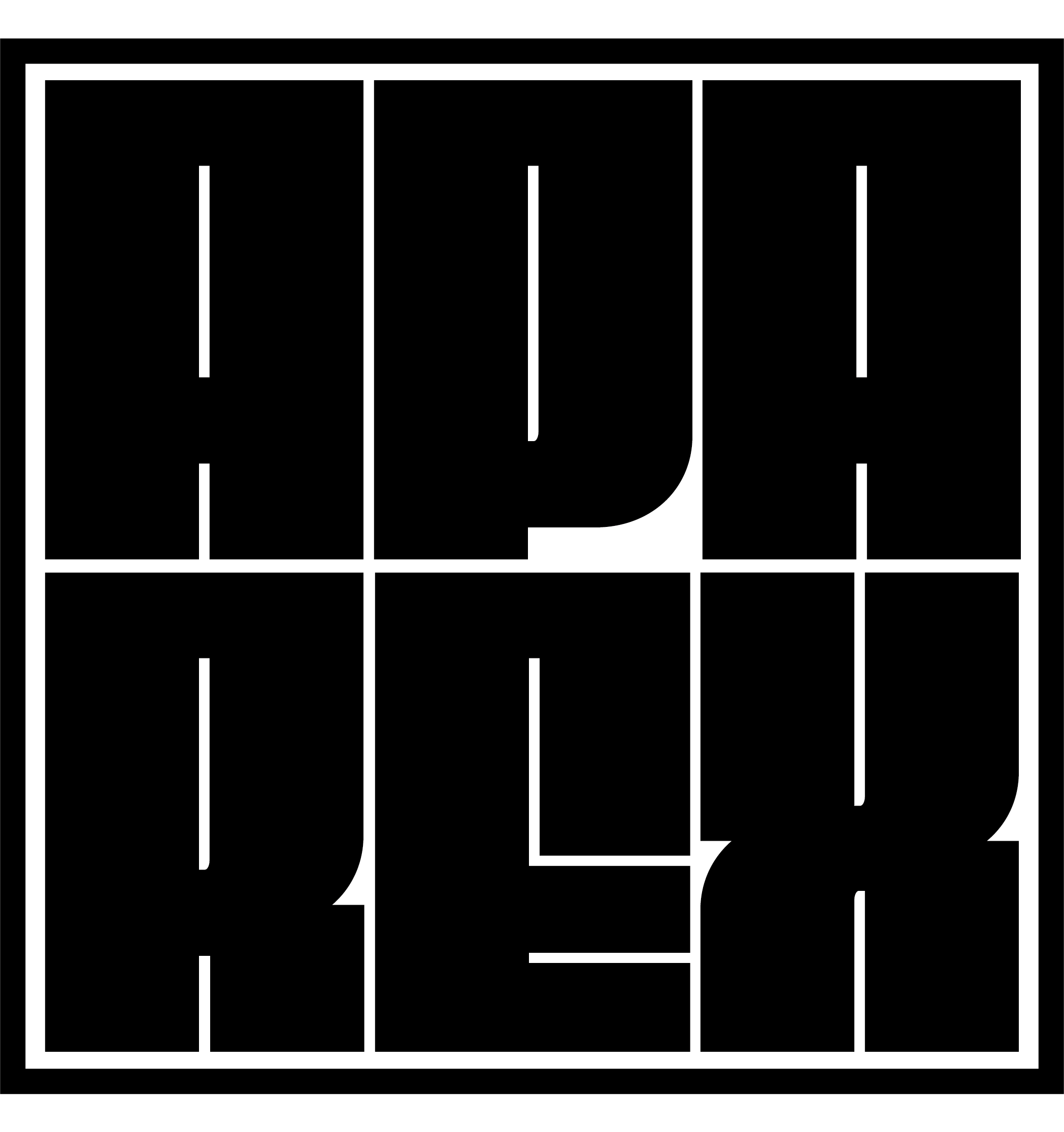 Aparex UG Logo quadratisch, schwarze Schrift auf weißem Hintergrund, schwarz gerahmt. Copyright Aparex UG 2024